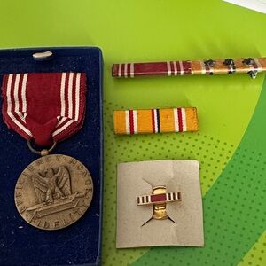 Military Medal and Ribbon Set